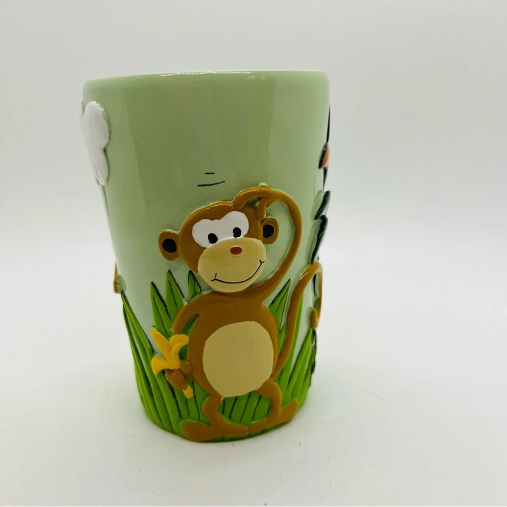 NWT Monkey Kingdom Cup Plastic Tropical Vintage